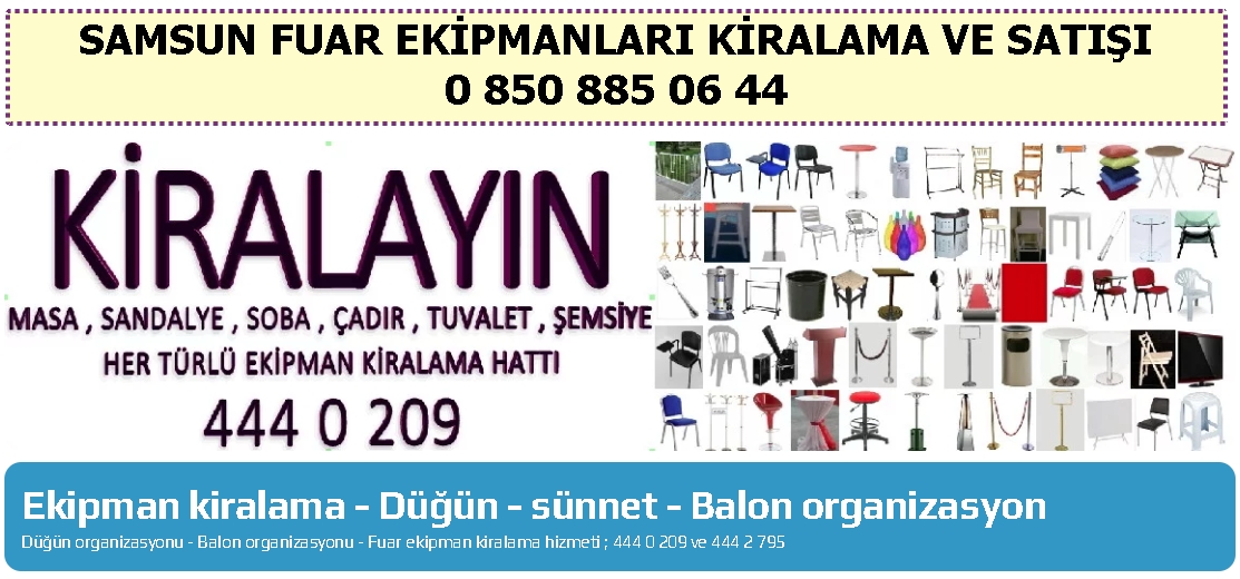 samsun fuar ekipmanlar� kiralama sat��